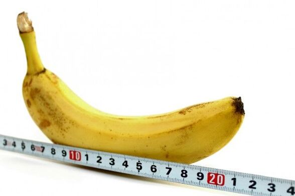 قياس القضيب باستخدام الموز كمثال